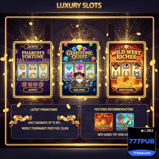777pub luxury slots promotions